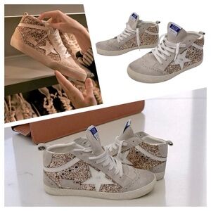 High-Top Glittered Sneakers woman’s size 8.5 (25.5 cm)
